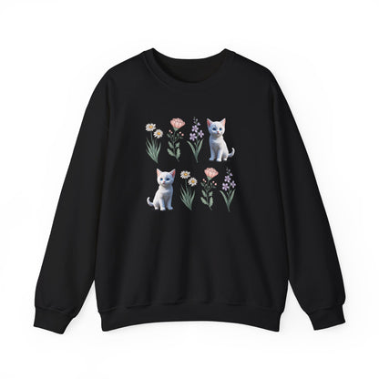 Boho Flowers and Cats Sweatshirt