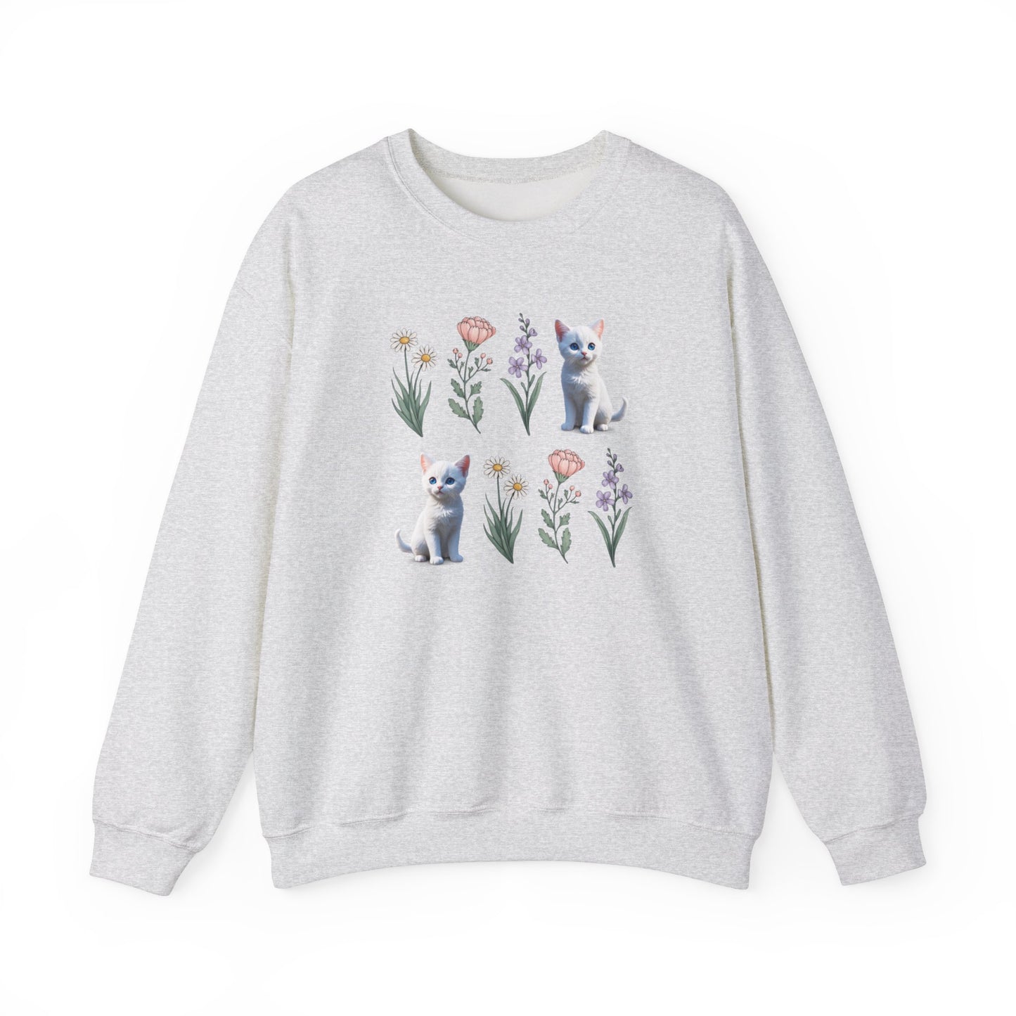 Boho Flowers and Cats Sweatshirt