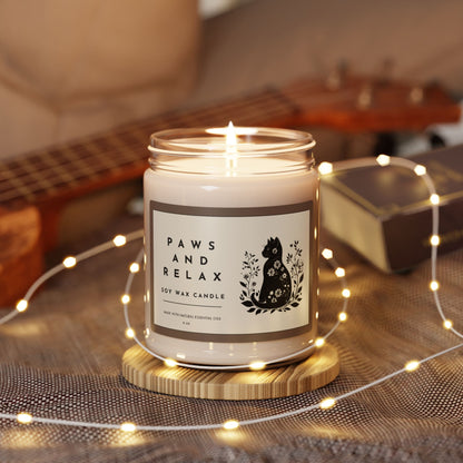 Paws and Relax Cat Lovers Scented Candle