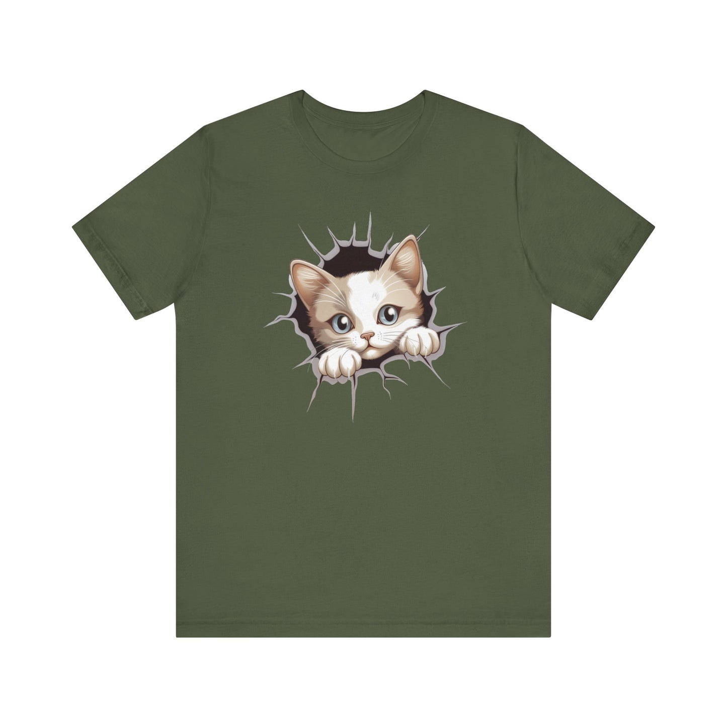 Cute Peeking Cat Shirt