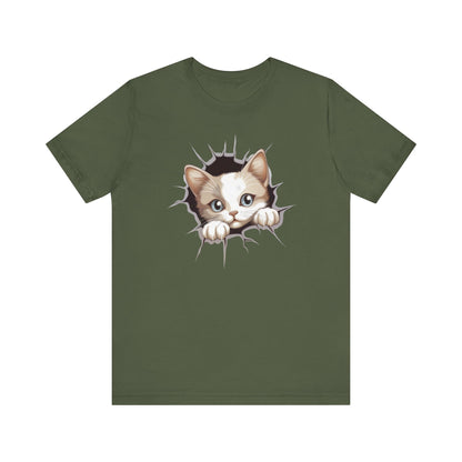 Cute Peeking Cat Shirt