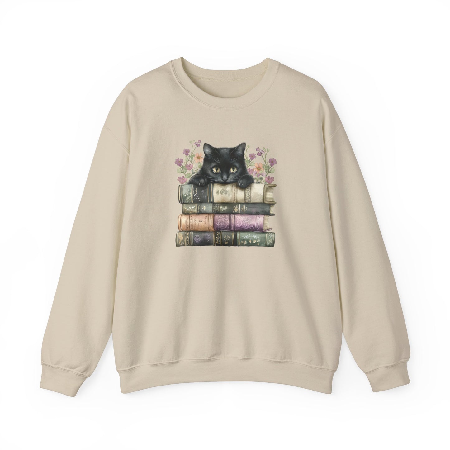 Black Cat and Books Sweatshirt