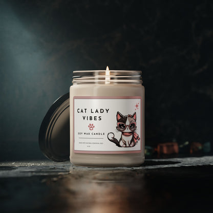 Cat Lady Vibes Cat Lovers Scented Candle