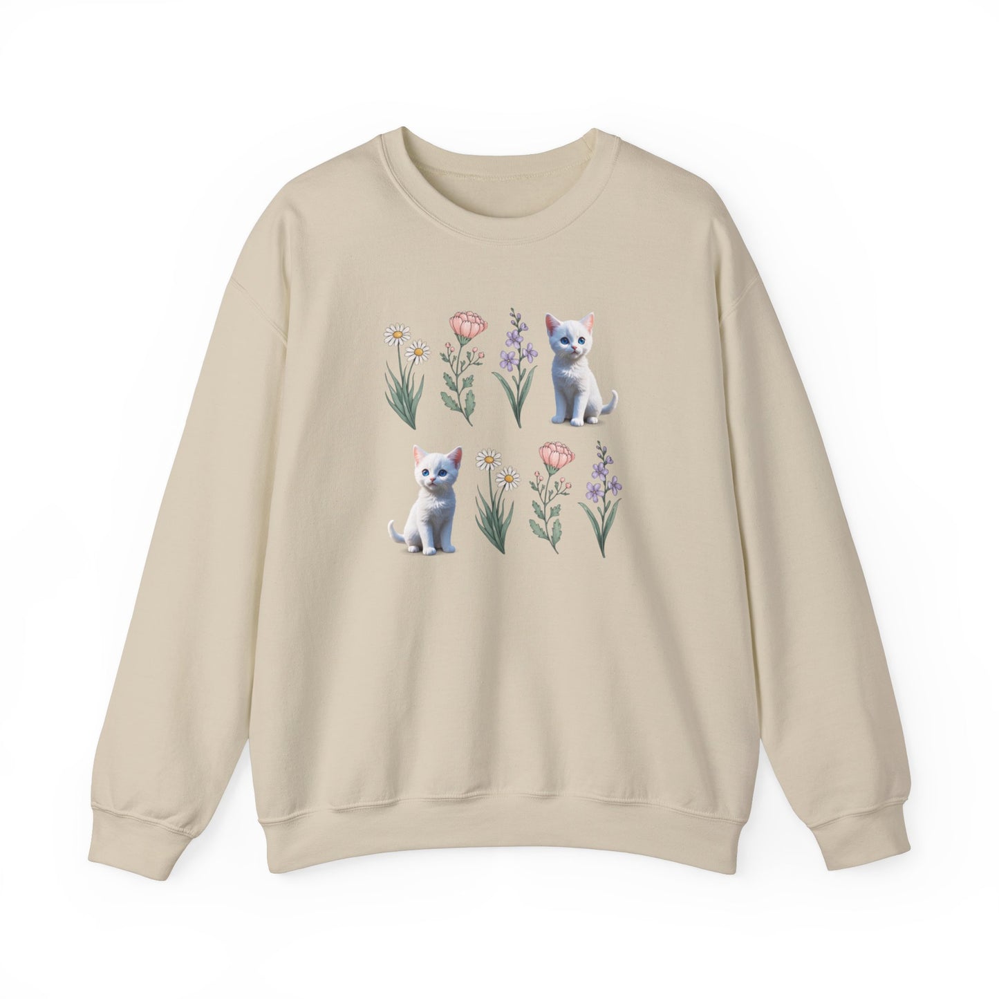 Boho Flowers and Cats Sweatshirt