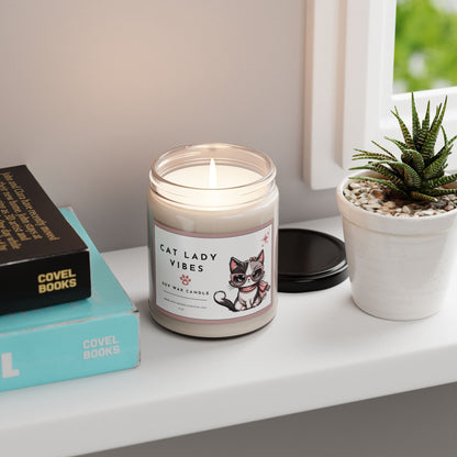 Cat Lady Vibes Cat Lovers Scented Candle