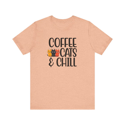 Coffee, Cats, and Chill Cat Shirt