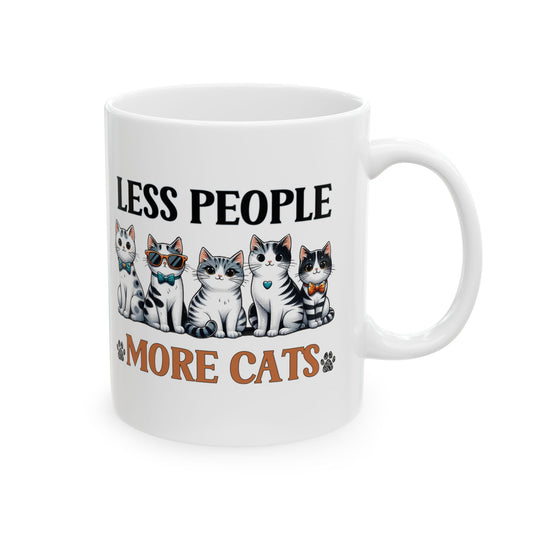 Less People More Cats Mug