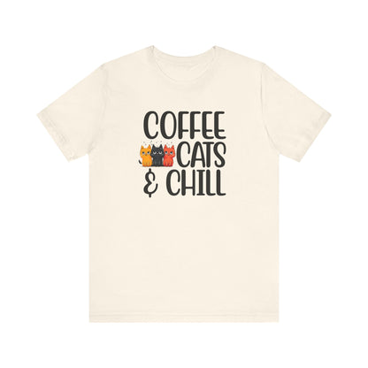 Coffee, Cats, and Chill Cat Shirt