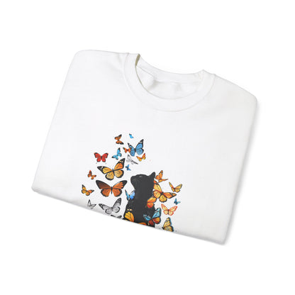 Black Cat Butterflies Sweatshirt