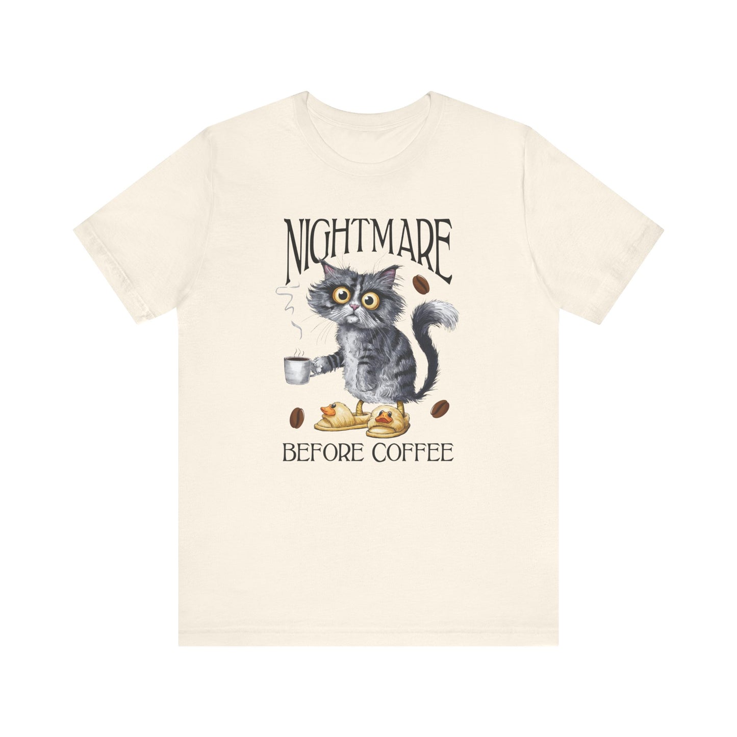 Nightmare Before Coffee Funny Cat Shirt