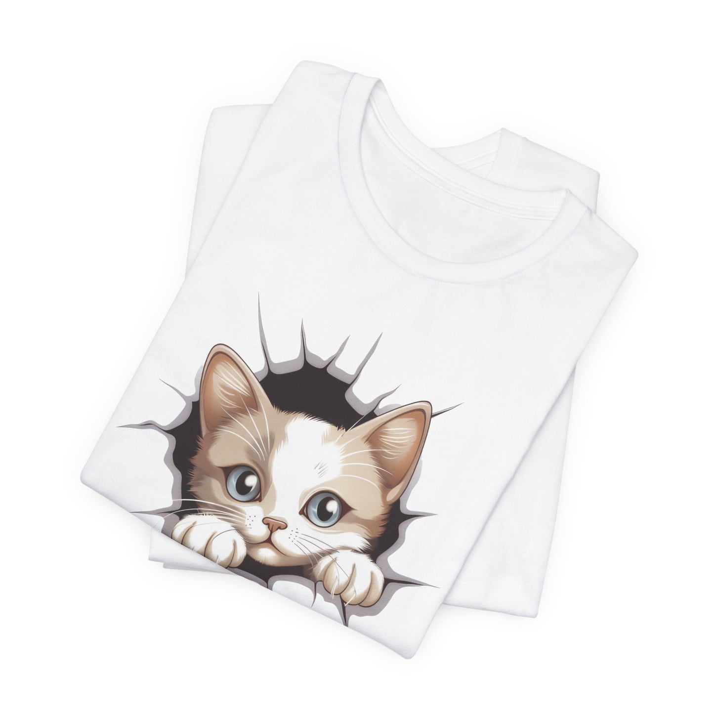 Cute Peeking Cat Shirt