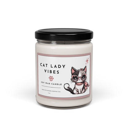 Cat Lady Vibes Cat Lovers Scented Candle