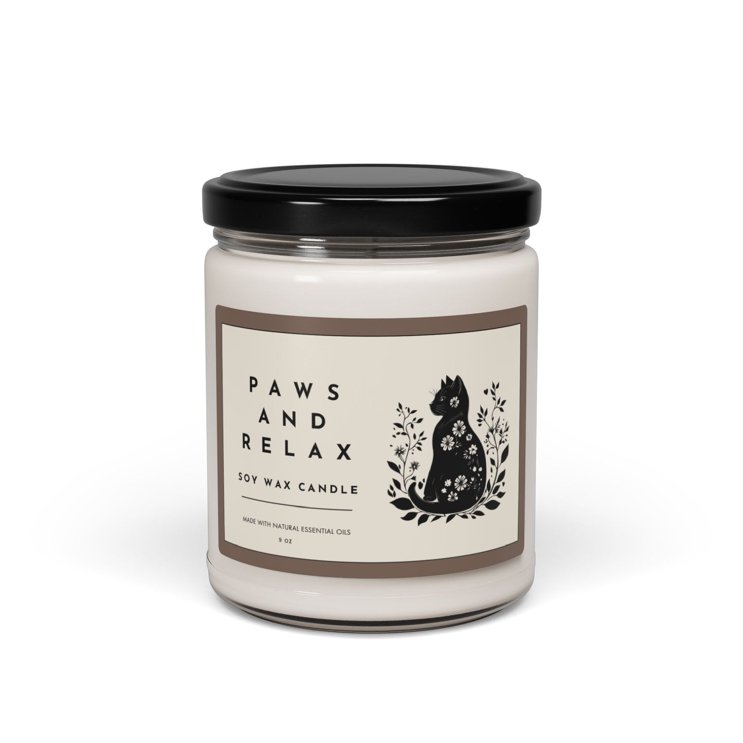 Paws and Relax Cat Lovers Scented Candle