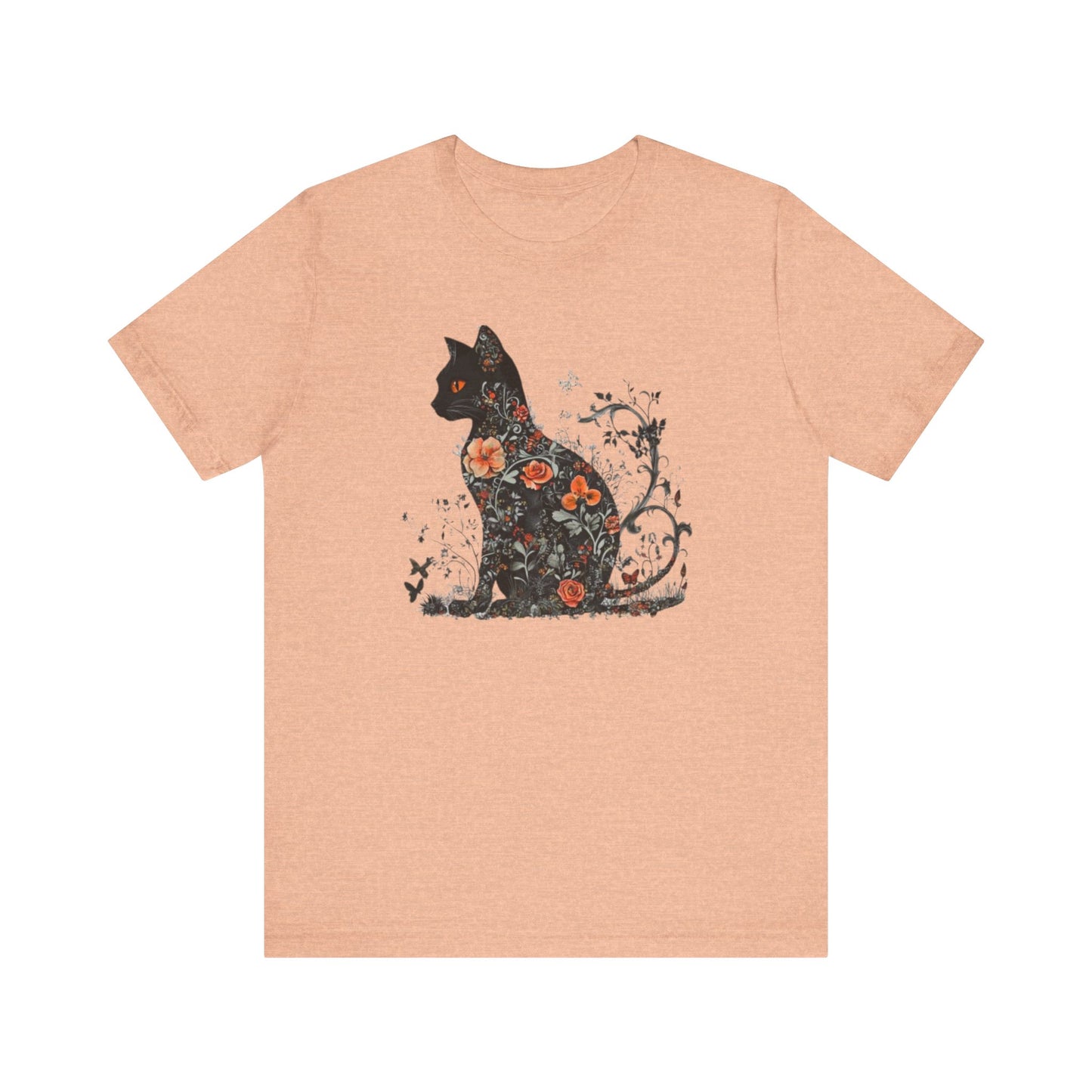 Goth Floral Cat Shirt