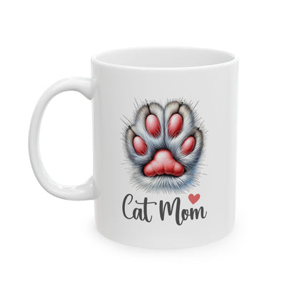 Cat Paw 'Cat Mom' Design Mug