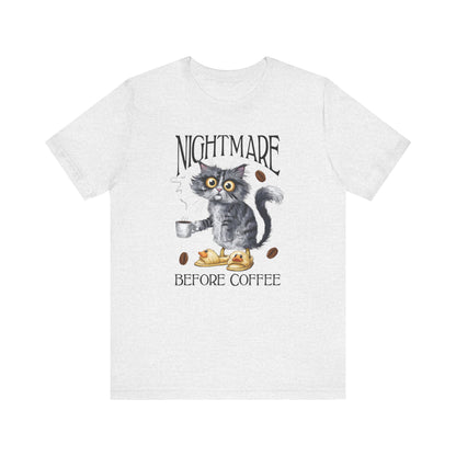 Nightmare Before Coffee Funny Cat Shirt