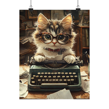 Adorable Smart Cat Poster