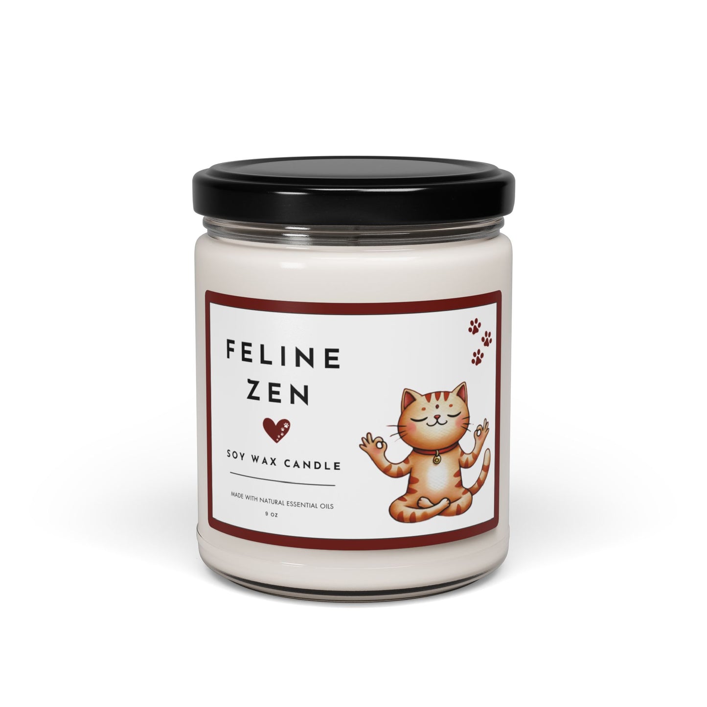 Feline Zen Cat Lovers Scented Candle