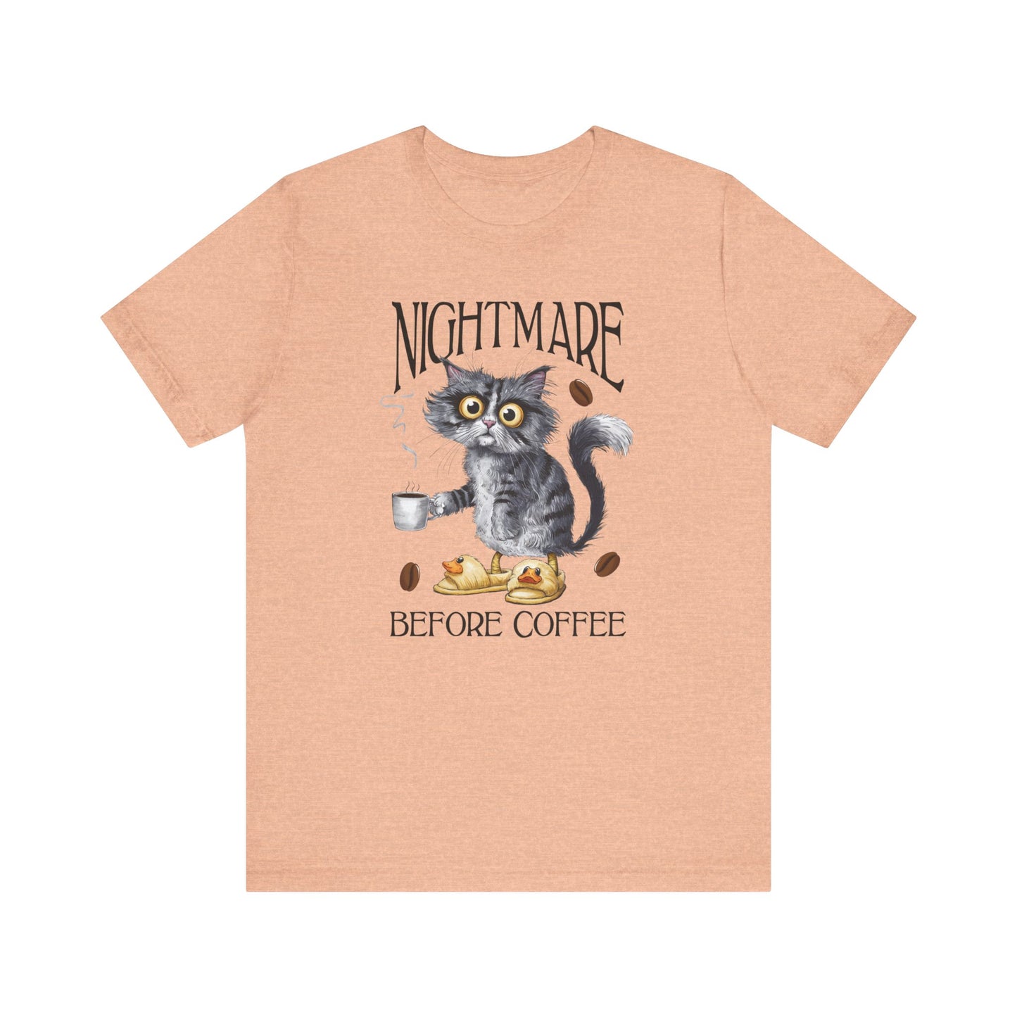 Nightmare Before Coffee Funny Cat Shirt