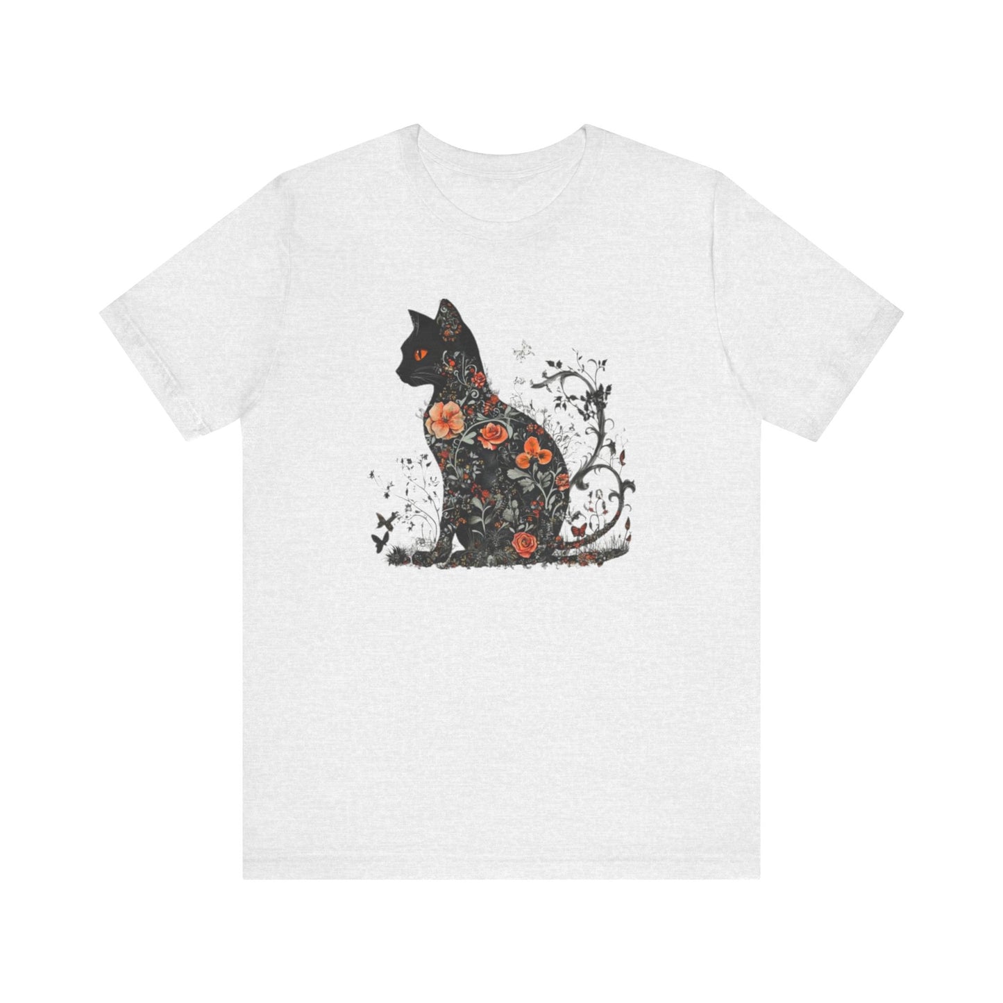 Goth Floral Cat Shirt