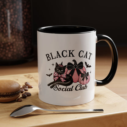 Black Cat Social Club Halloween Mug