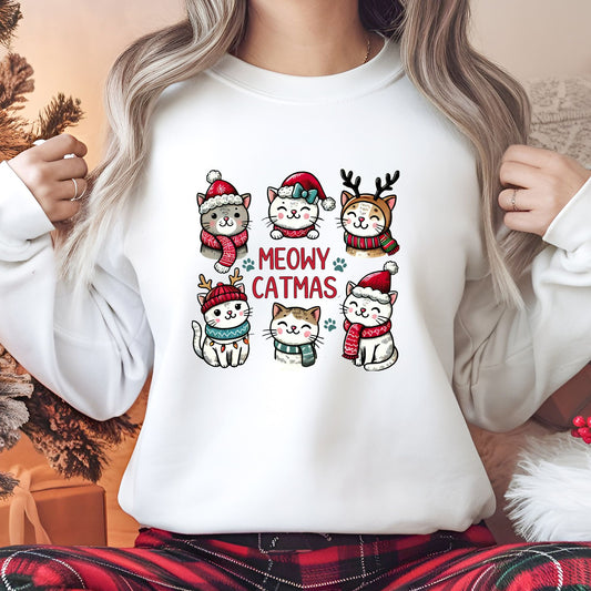 Meowy Catmas Cat Sweatshirt