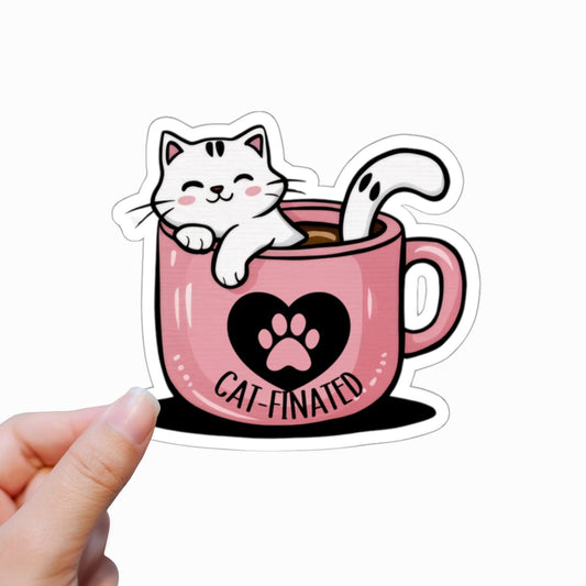 Cat-finated  Sticker