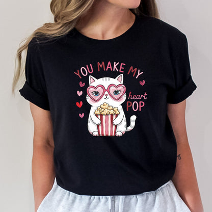 Cute Valentine's Cat T Shirt