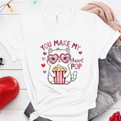 Cute Valentine's Cat T Shirt