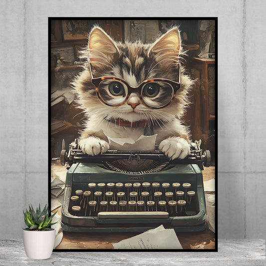 Adorable Smart Cat Poster