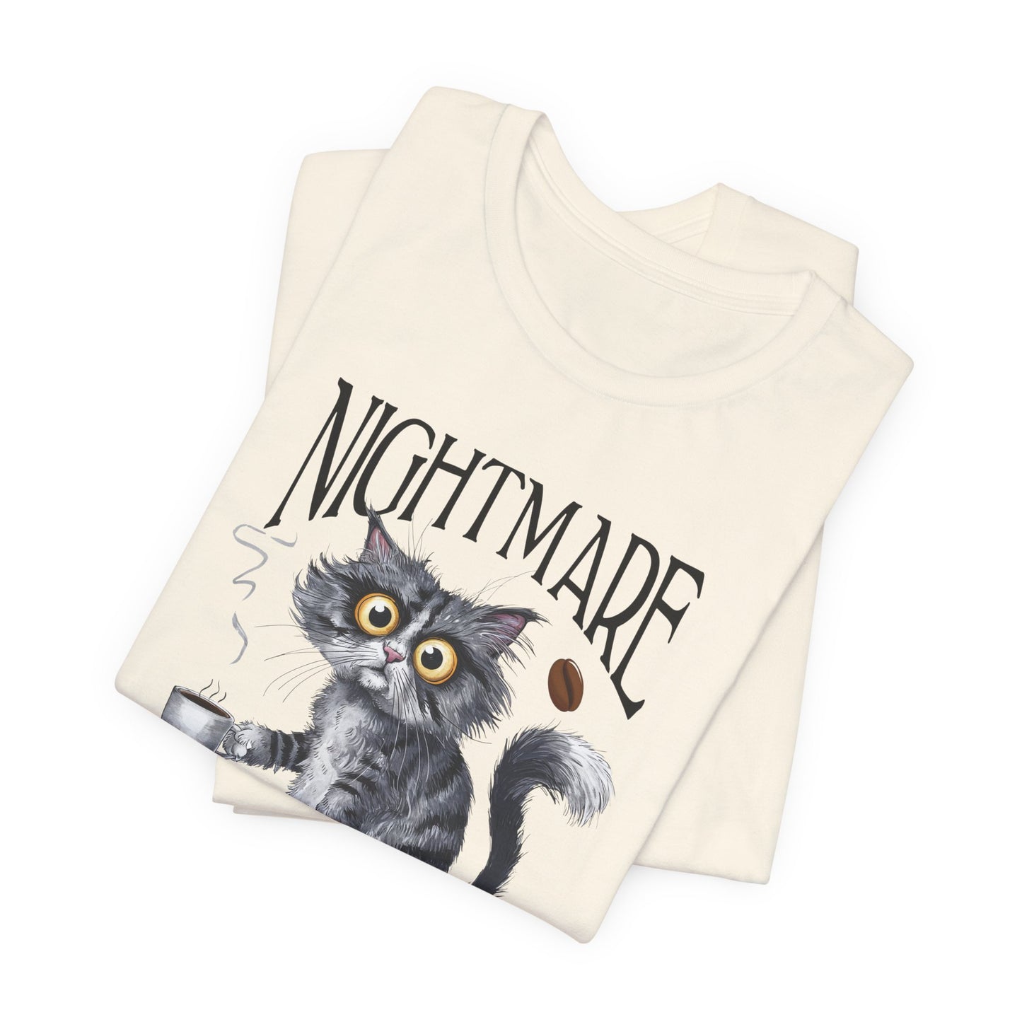 Nightmare Before Coffee Funny Cat Shirt