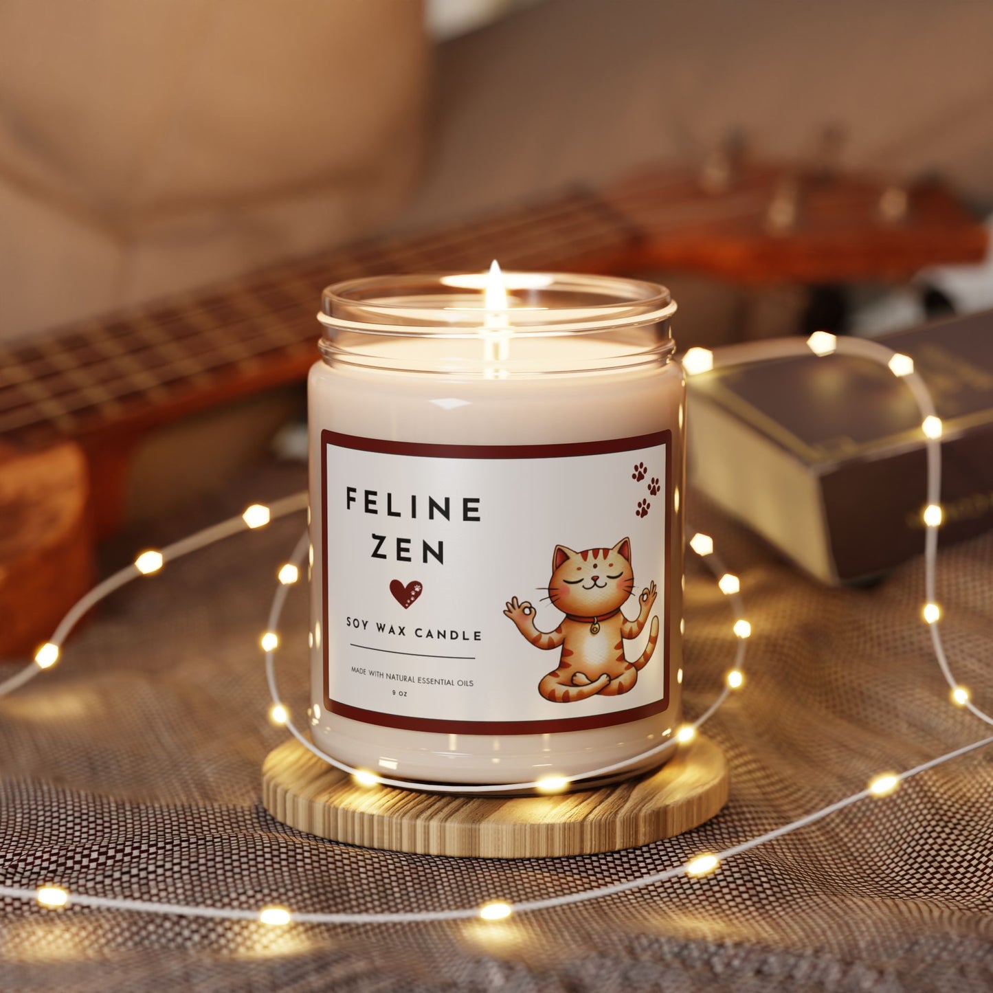 Feline Zen Cat Lovers Scented Candle