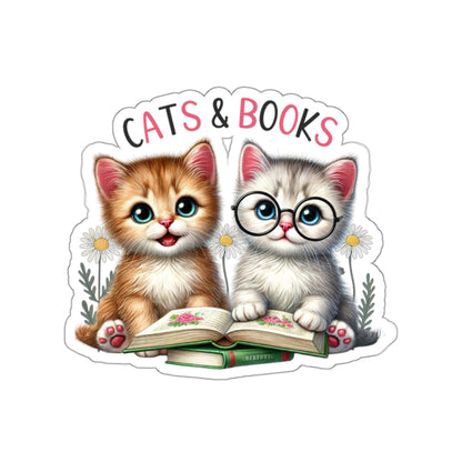 Cats Books Sticker