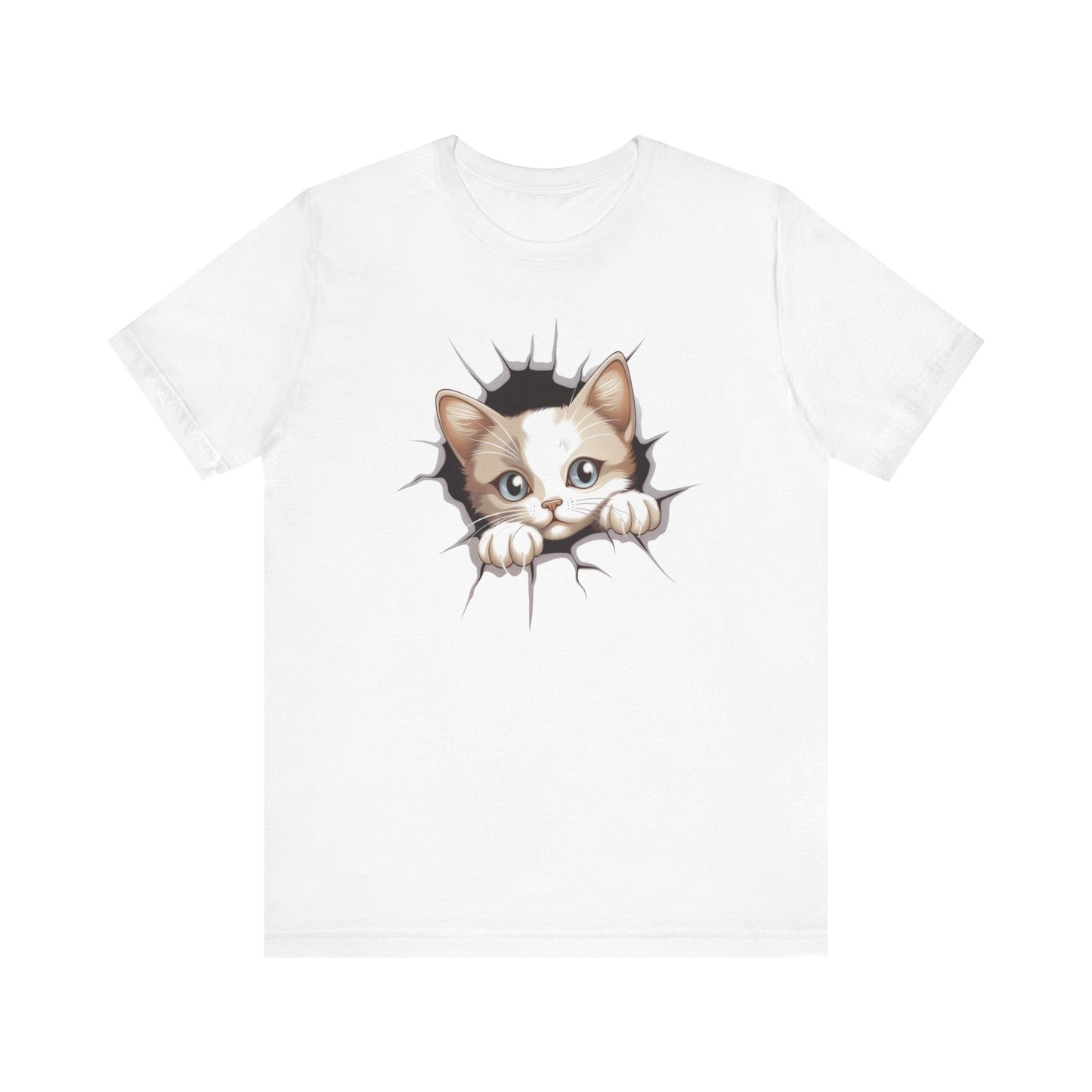 Cute Peeking Cat Shirt