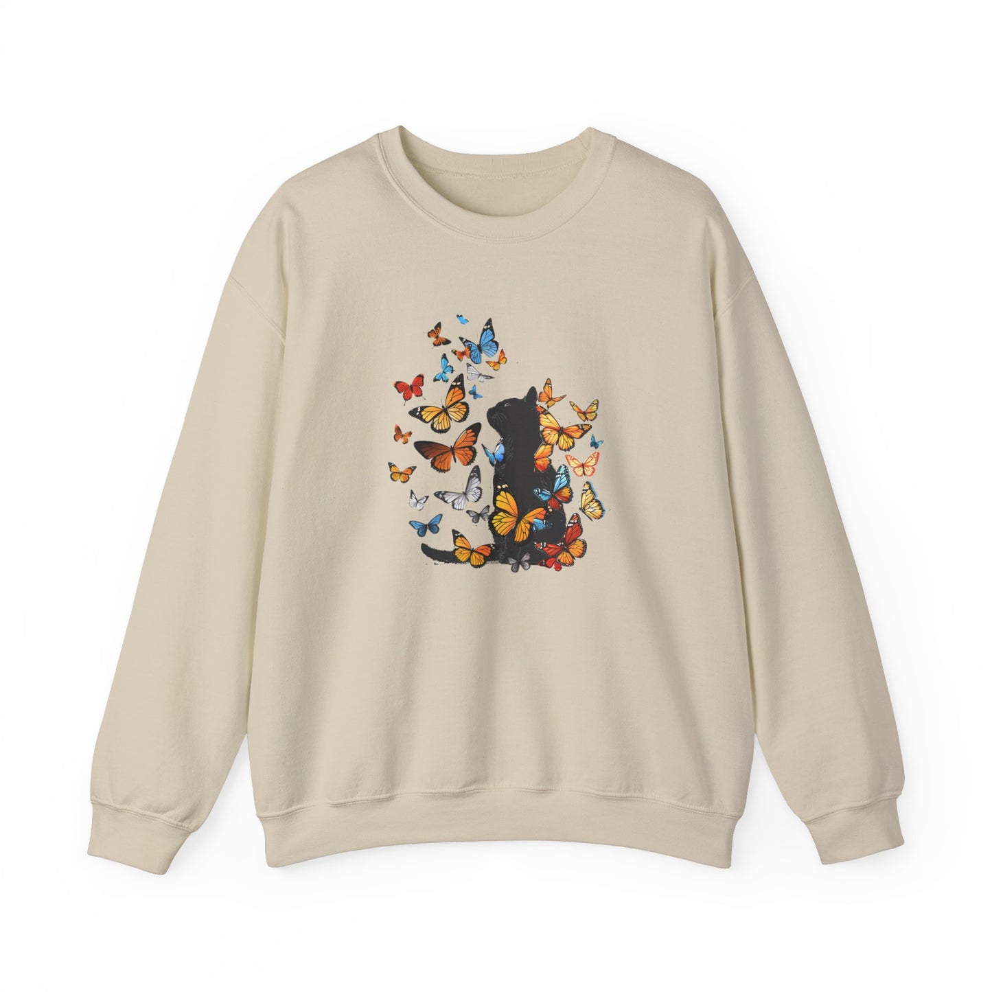 Black Cat Butterflies Sweatshirt