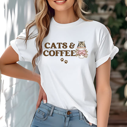 Cats and Coffee Cat Shirt