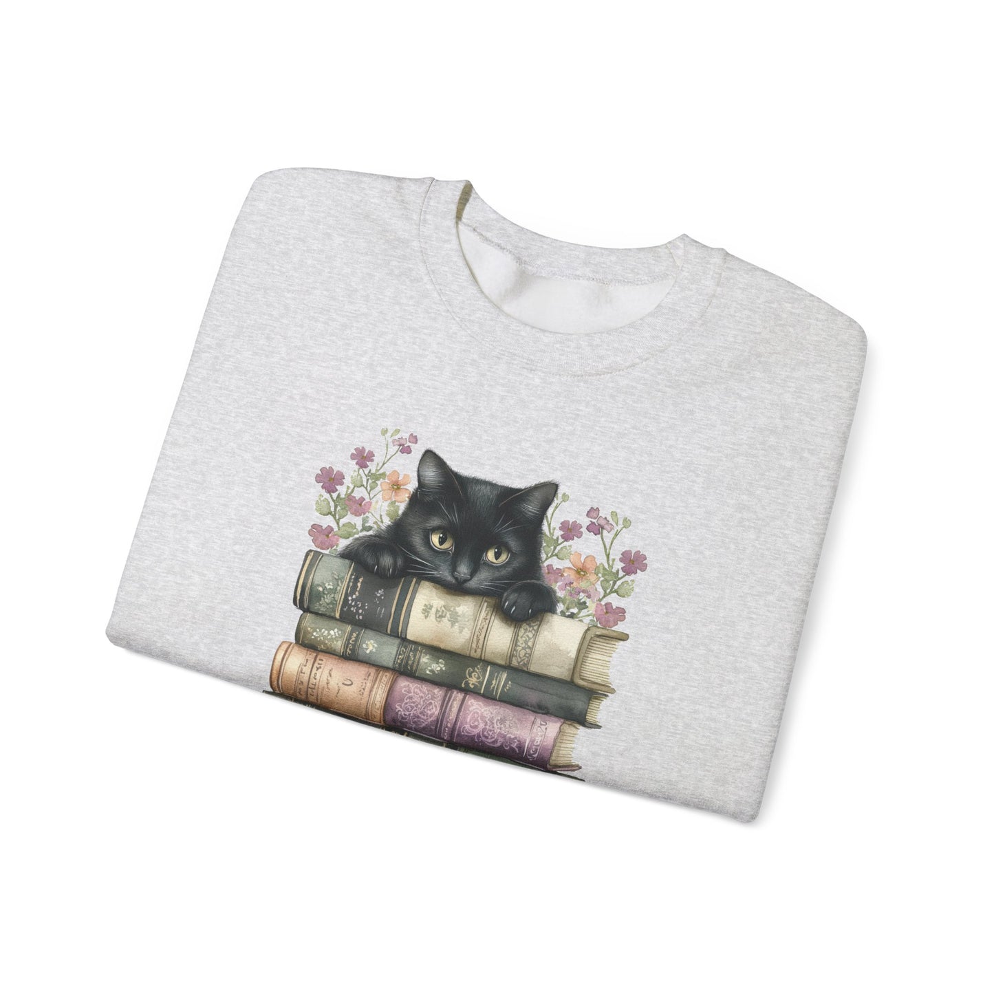 Black Cat and Books Sweatshirt