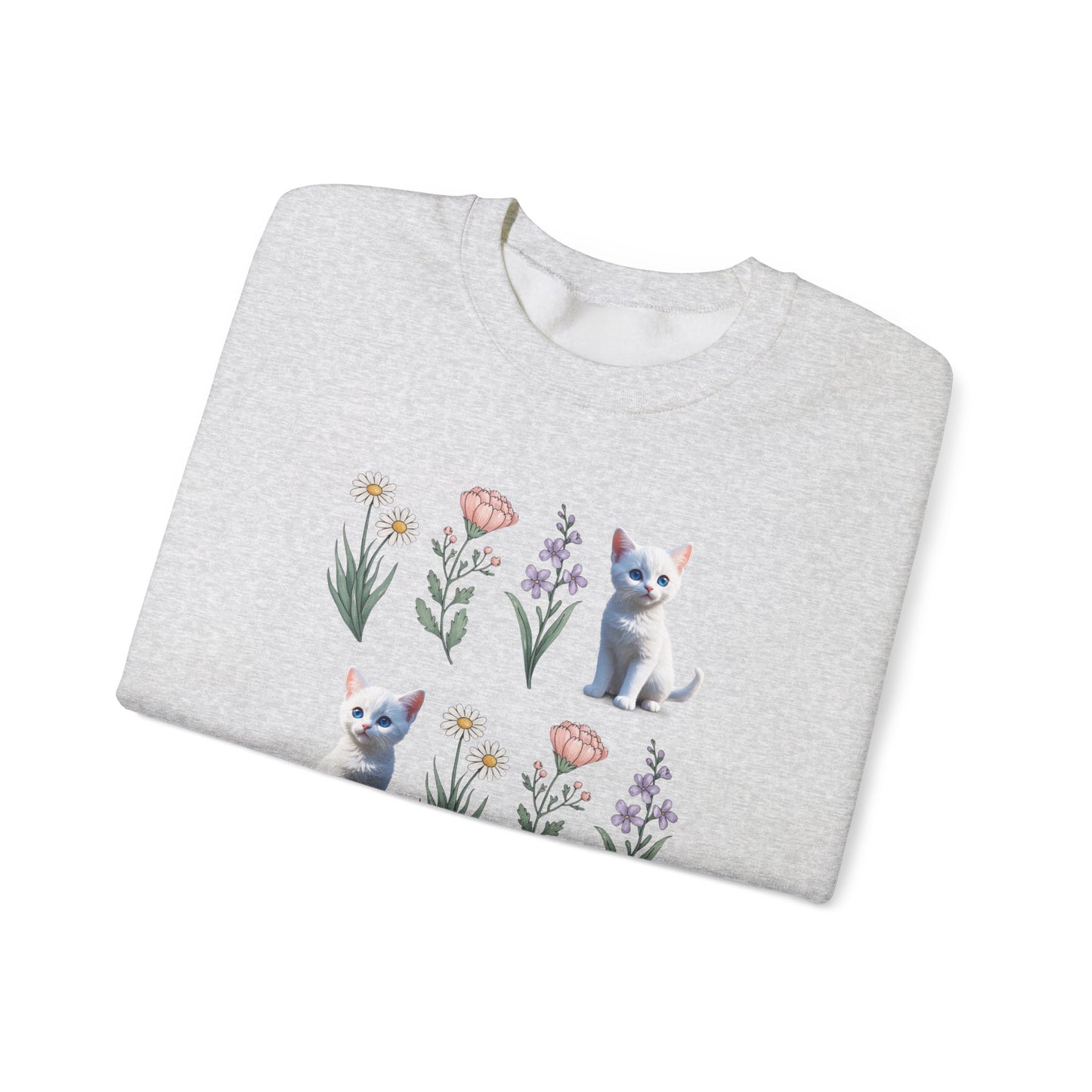 Boho Flowers and Cats Sweatshirt