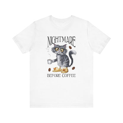 Nightmare Before Coffee Funny Cat Shirt