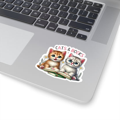 Cats Books Sticker