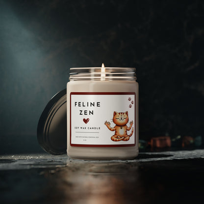 Feline Zen Cat Lovers Scented Candle