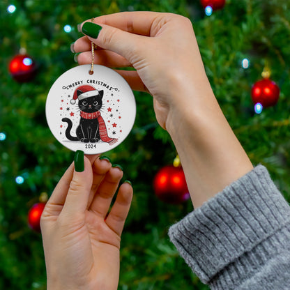 Black Cat Christmas 2024 Ornament