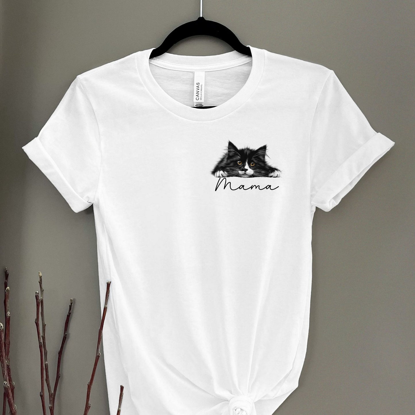 Cat Mama Shirt, Tuxedo Cat