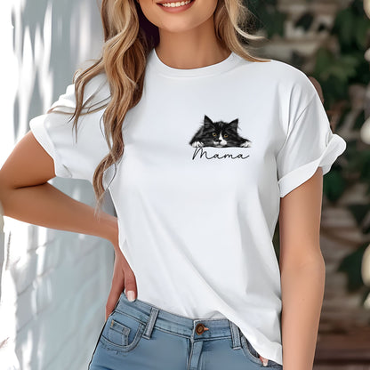 Cat Mama Shirt, Tuxedo Cat