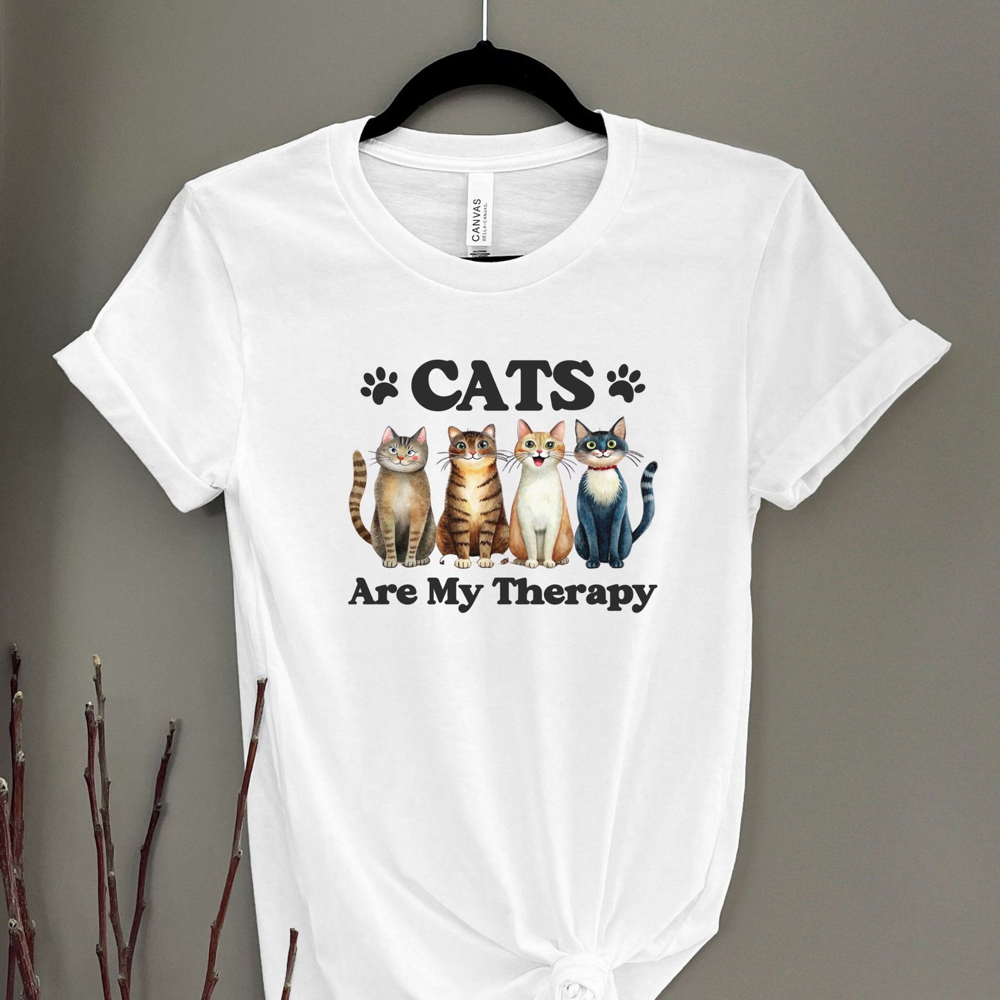 Cats Are My Therapy Shirt