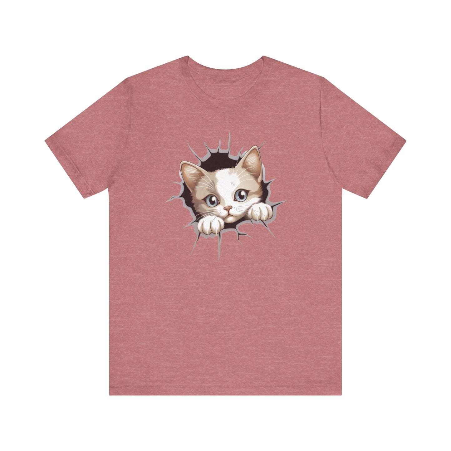 Cute Peeking Cat Shirt