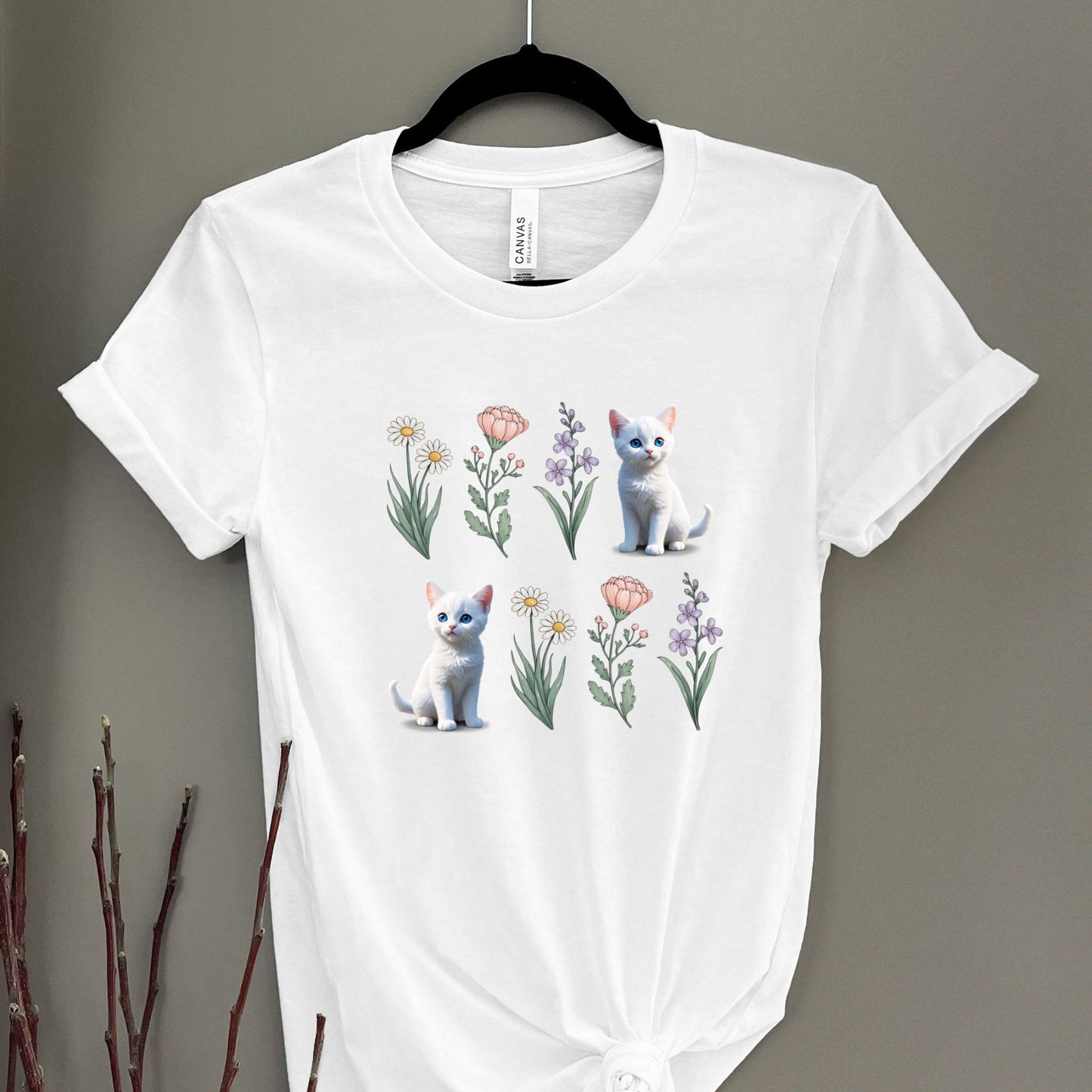 Boho Flowers and Cats Shirt