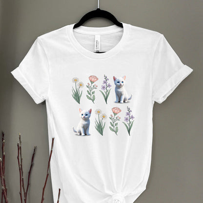 Boho Flowers and Cats Shirt