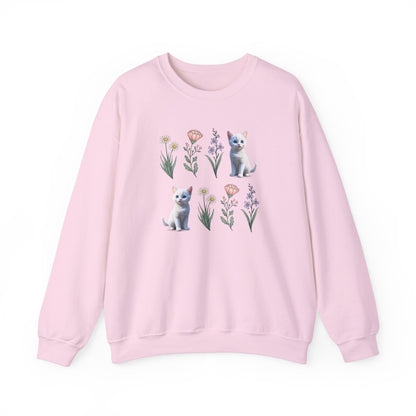 Boho Flowers and Cats Sweatshirt