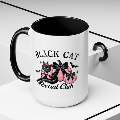 Black Cat Social Club Halloween Mug